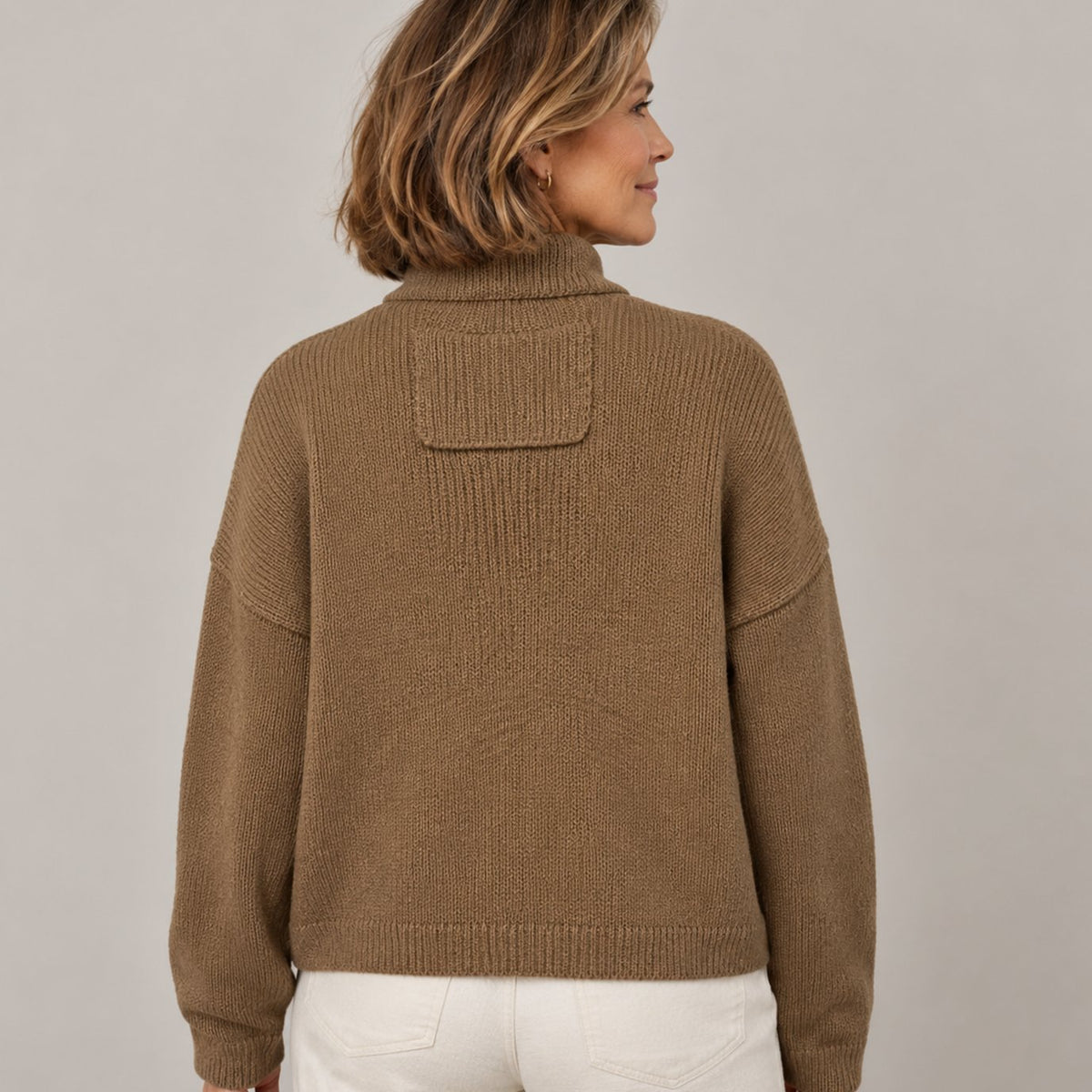 Women's Stand Collar Button-Up Knit Cardigan
