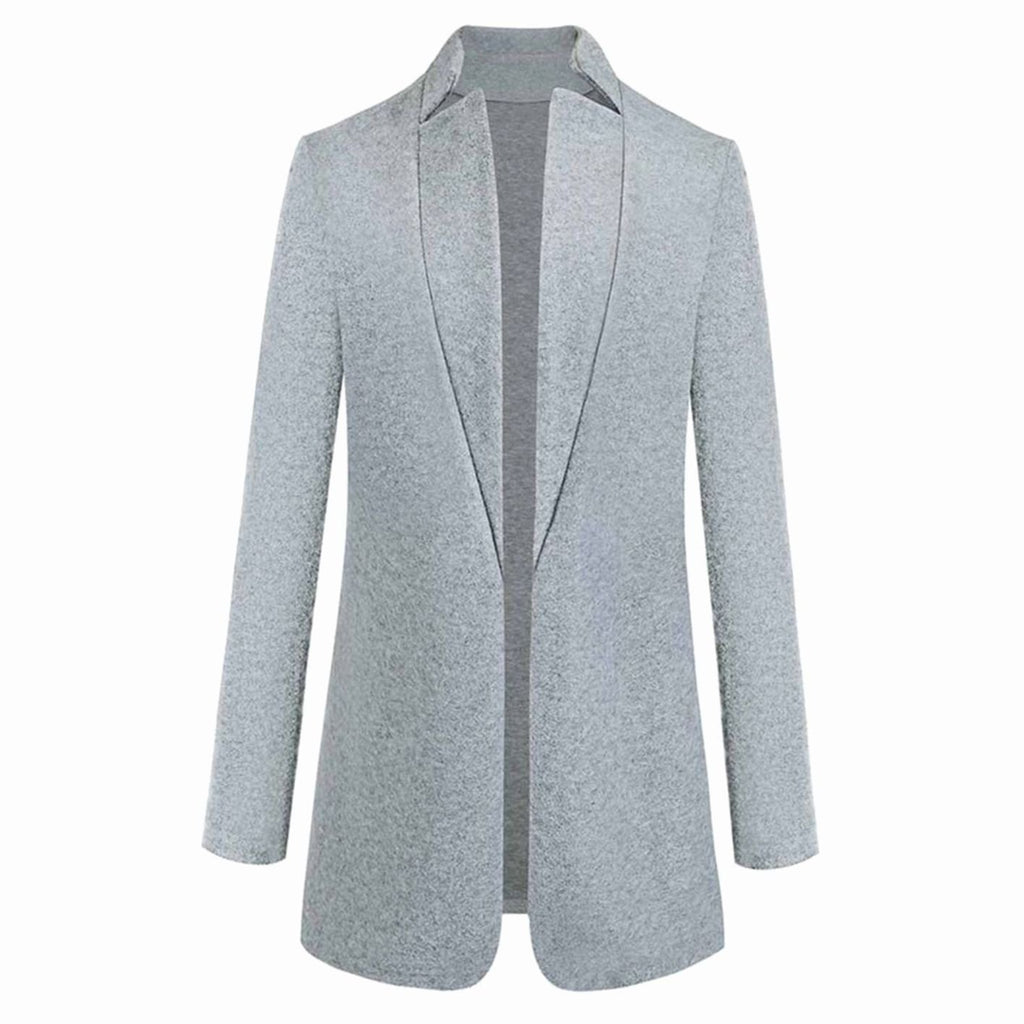 Women's Tailored Lapel Long Winter Coat Classic Structured Outerwear