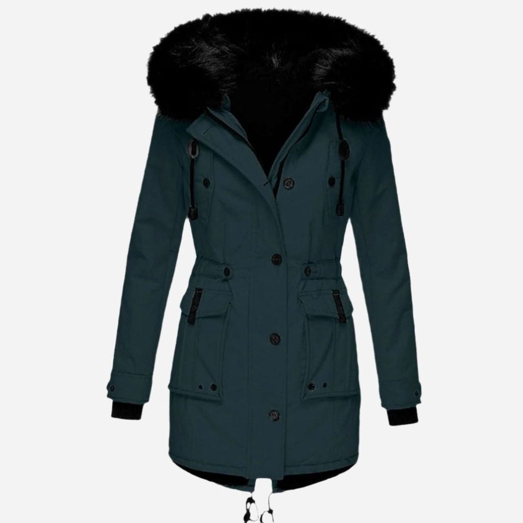 Women's Thick Faux Fur Hood Insulated Winter Parka Coat