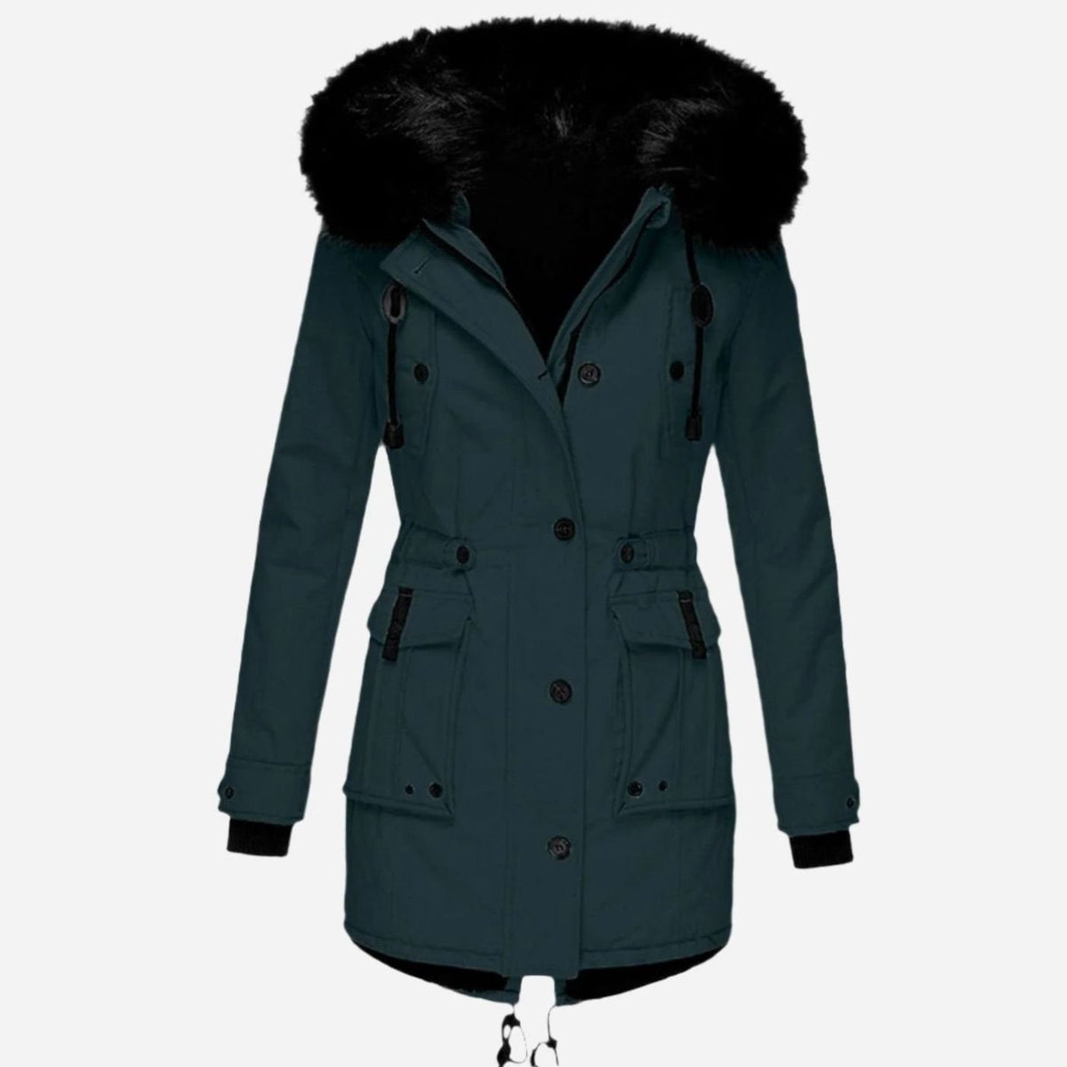 Women's Thick Faux Fur Hood Insulated Winter Parka Coat