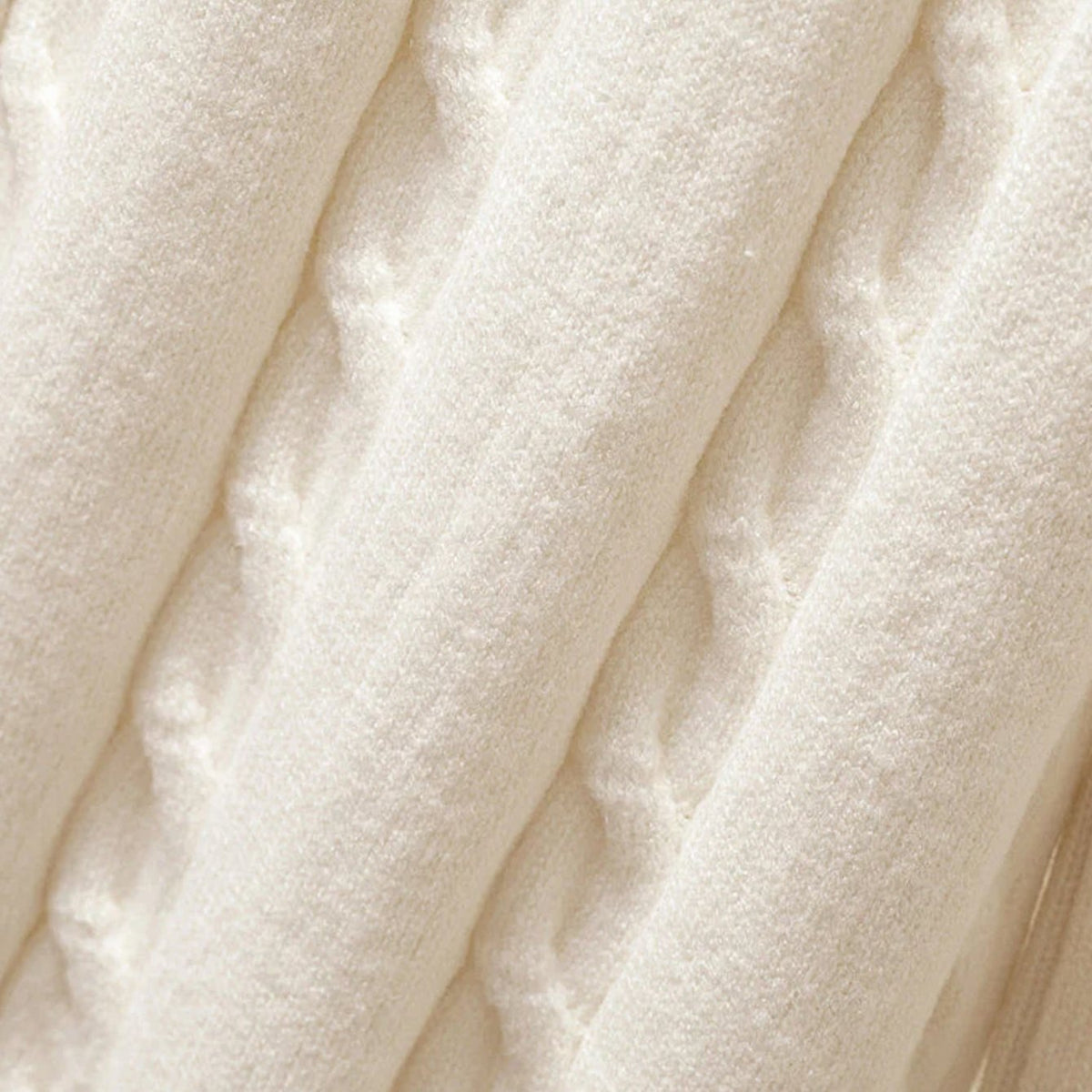 Women's Three-Piece Cable-Knit Turtleneck Loungewear Set Wide-Leg Pants Quilted Vest