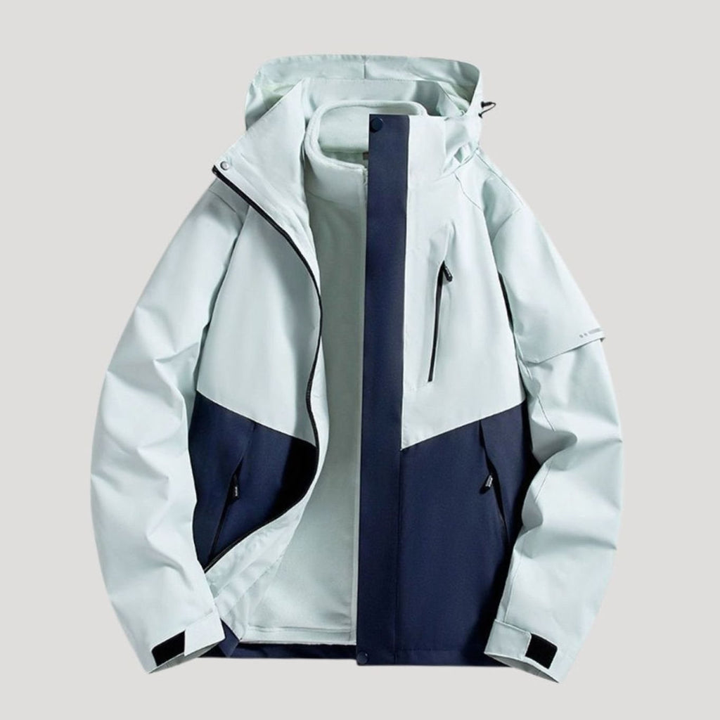 Women's Waterproof Hooded 3-in-1 Fleece-Lined Winter Jacket - Navy