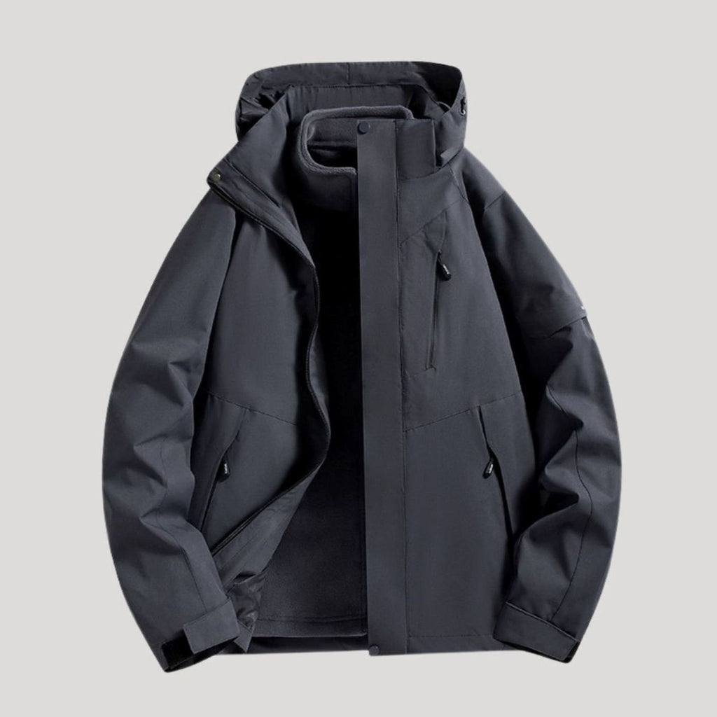Women's Waterproof Hooded 3-in-1 Fleece-Lined Winter Jacket