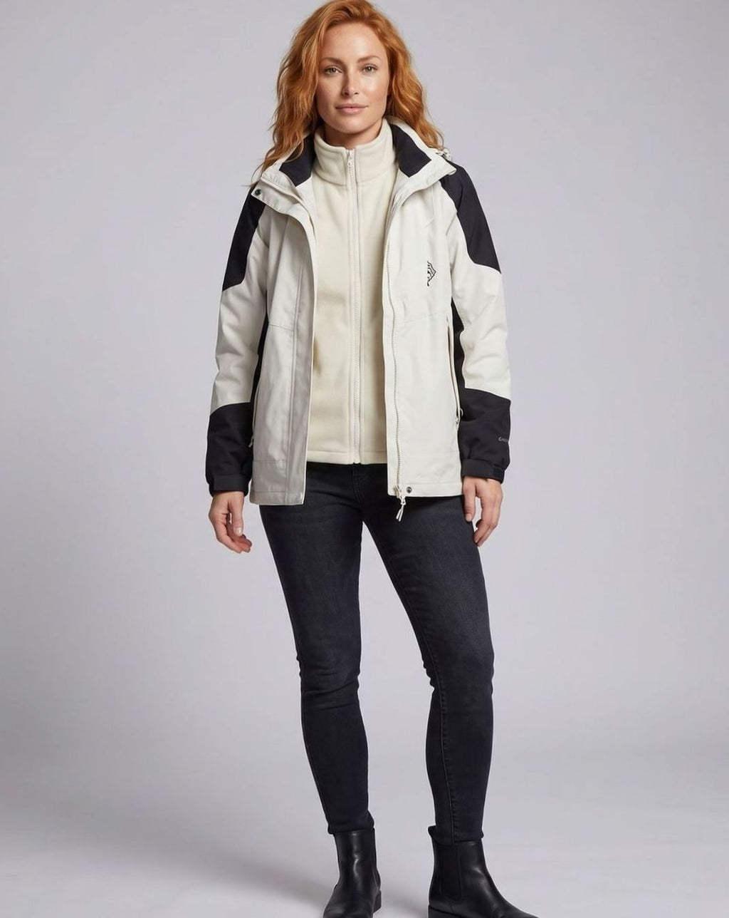 Women's Waterproof Hooded Two-Layer Outdoor Rain Jacket