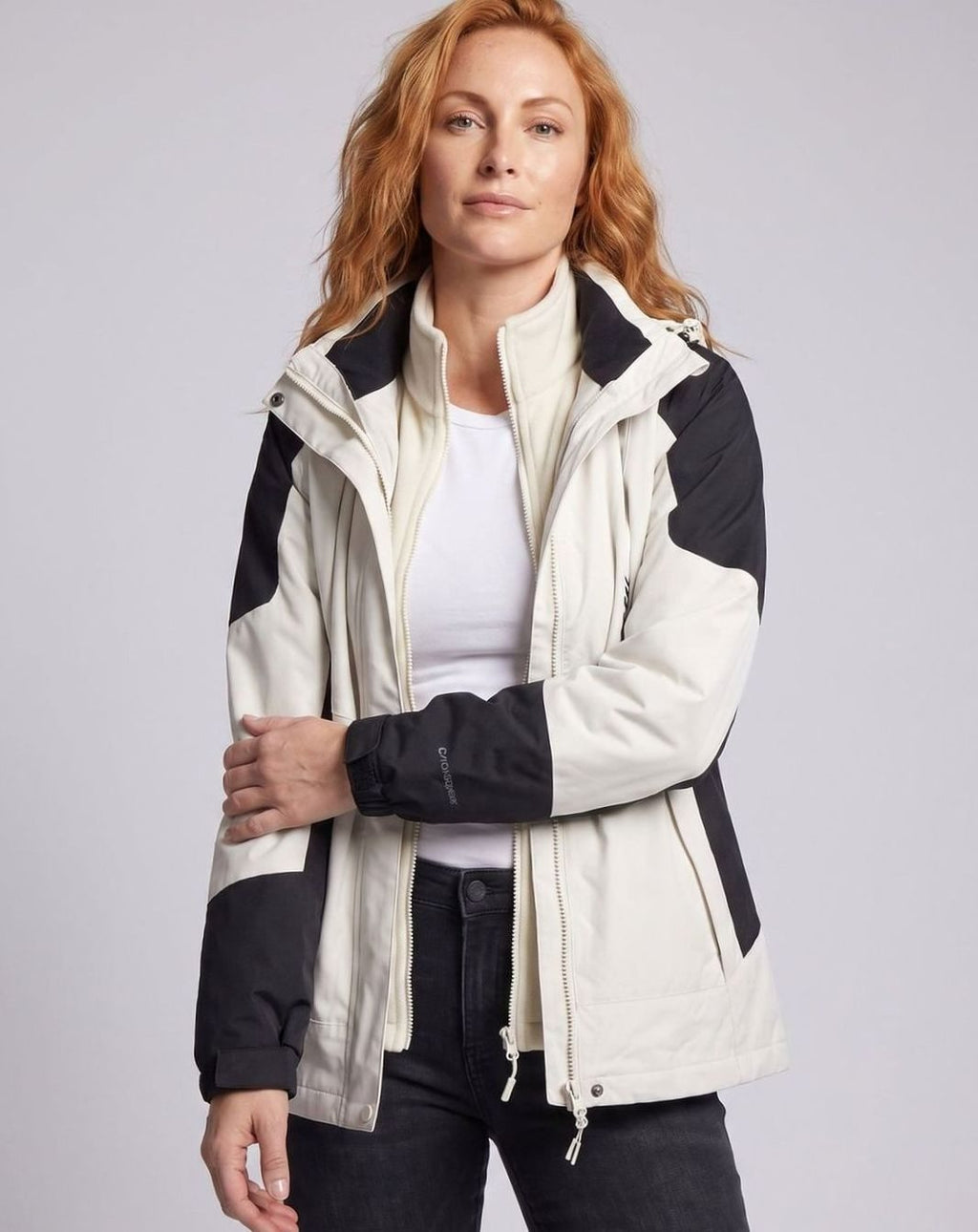 Women's Waterproof Hooded Two-Layer Outdoor Rain Jacket