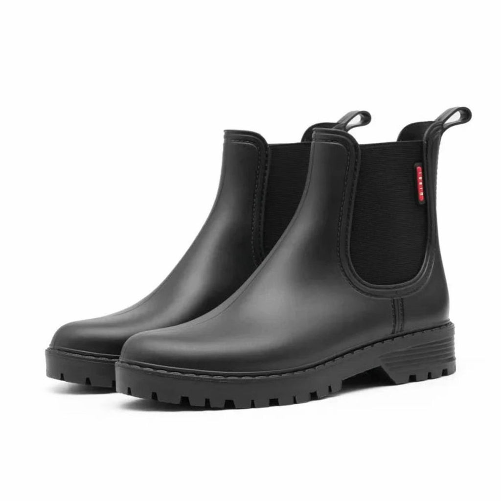 Women's Waterproof Insulated Chelsea Boots Elastic Side Panel - Black