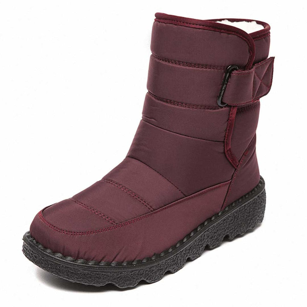 Women's Waterproof Insulated Mid-Calf Snow Boots Knee High Boots