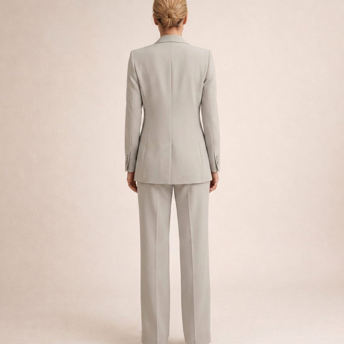 Women's Wide-Leg High-Waist Blazer Pants Two-Piece Suit Set